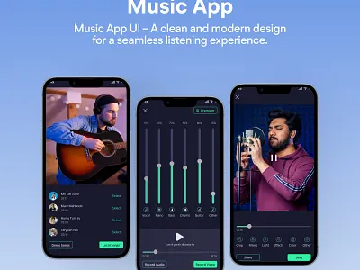 Music App branding graphic design logo ui