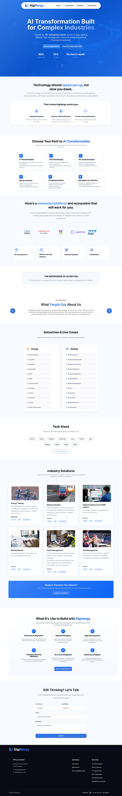 Redesign Landing page