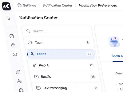 Notification center - teaser video animation notification product design