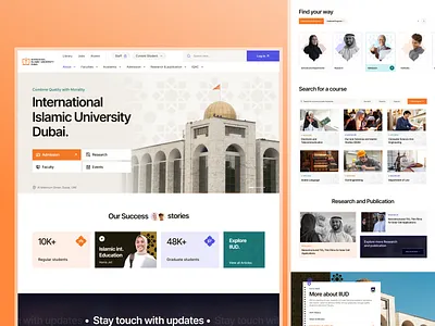 University Website UI/UX Design academic landing page academic website branding college website design edtech edtech landing page edtech website educational ui university landing page university website design user experience ux web animation website website design