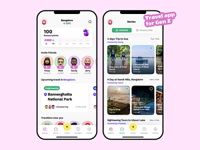 Travel app for Gen Z agoda airbnb avatars booking.com expedia gamification gen z getyourguide hopper hotels.com makemytrip marriott bonvoy mobile oyo rewards travel app ui ux vacation rentals vrbo