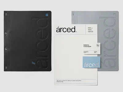 Arced Brand Identity branding business card corporate design download folder identity logo mockup mockups paper premium psd stationery template typography