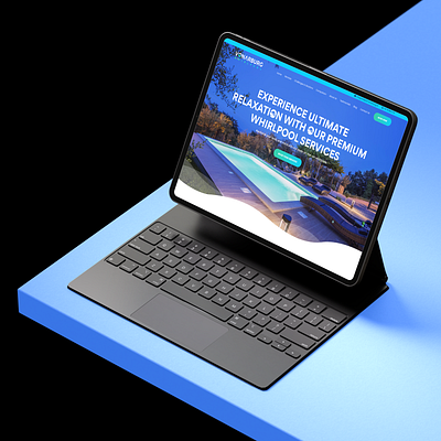 Landing page Pool services branding business cleaning maintanance company design digital landing page logo modern pool renovatin pool repair premium relaxation service ui ux design vonarburg webflow whirlpool