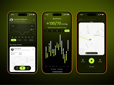 🏃‍♂️ Fitness tracking app (3rd preview) activity activity app app app design design fitness health healthtech