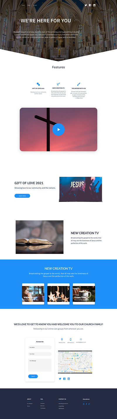 New CHURCH_WEB 3d animation graphic design motion graphics ui