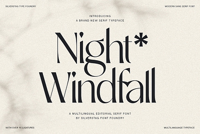 SLTF Night Windfall - Ligature Sans chic font editorial font elegant font fashion typography luxury font modern sans serif multilingual font premium font professional typography stylish typeface wedding font