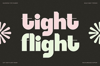 SLTF Tight Flight - Bold Funky Font attention grabbing bold branding display font headline modern packaging silver stag social media typeface web design