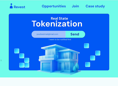 Revest Web landing product ui web