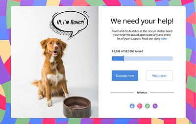 DailyUI Challenge #032 - Crowdfunding Campaign app branding campaign crowdfunding dailyui design desktop digital dog featured figma graphic design illustration logo pet social media ui ui design ux design web design