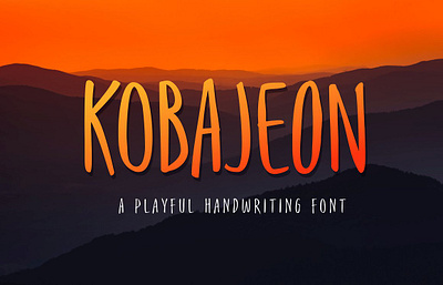 Kobajeon - Handwritten Font display font ghost dark halloween handdrawn handwritten font header headline kobajeon handwritten font logotype script sign painters signature urban elegant vintage script