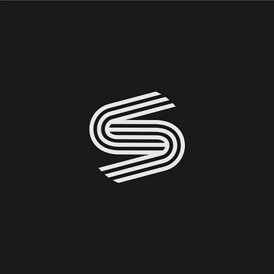 Letter S, Icon logo mark in high contrast abstract s geometric logo 2 double line high contrast logo letter s negative space