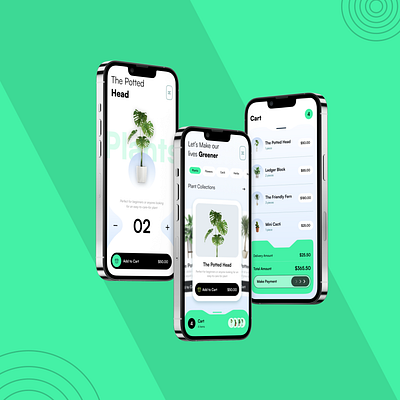 Green & Minimal Plant Shop App cleanui design figmadesign green ecommerce app minimal plant app mobile app ui plants mobileappdesign modern plant shop ui modernui nursery app ui design online garden shop app plant ecommerce app plant shop app ui plant shopping app design ui uiux uxdesign
