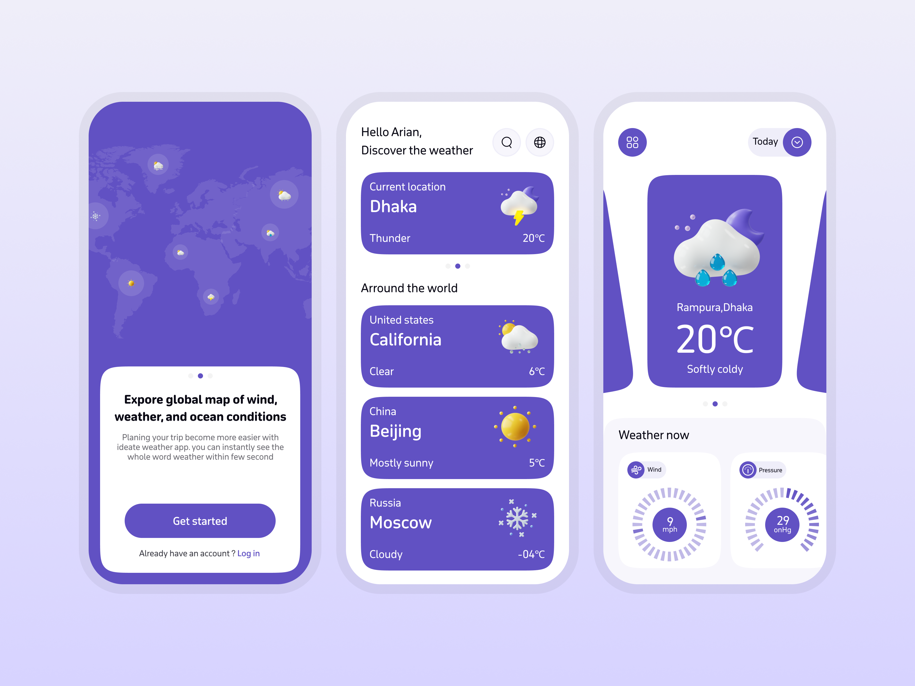 Clean & Modern Weather App branding clean weather app ui cleanui design figmadesign forecast app ui design minimal weather app ui mobile weather app design mobileappdesign modern weather app ui modernui responsive weather app ui uiux uxdesign weather app ui design weather forecast app ui