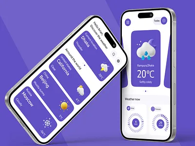 Clean & Modern Weather App branding clean weather app ui cleanui design figmadesign forecast app ui design minimal weather app ui mobile weather app design mobileappdesign modern weather app ui modernui responsive weather app ui uiux uxdesign weather app ui design weather forecast app ui