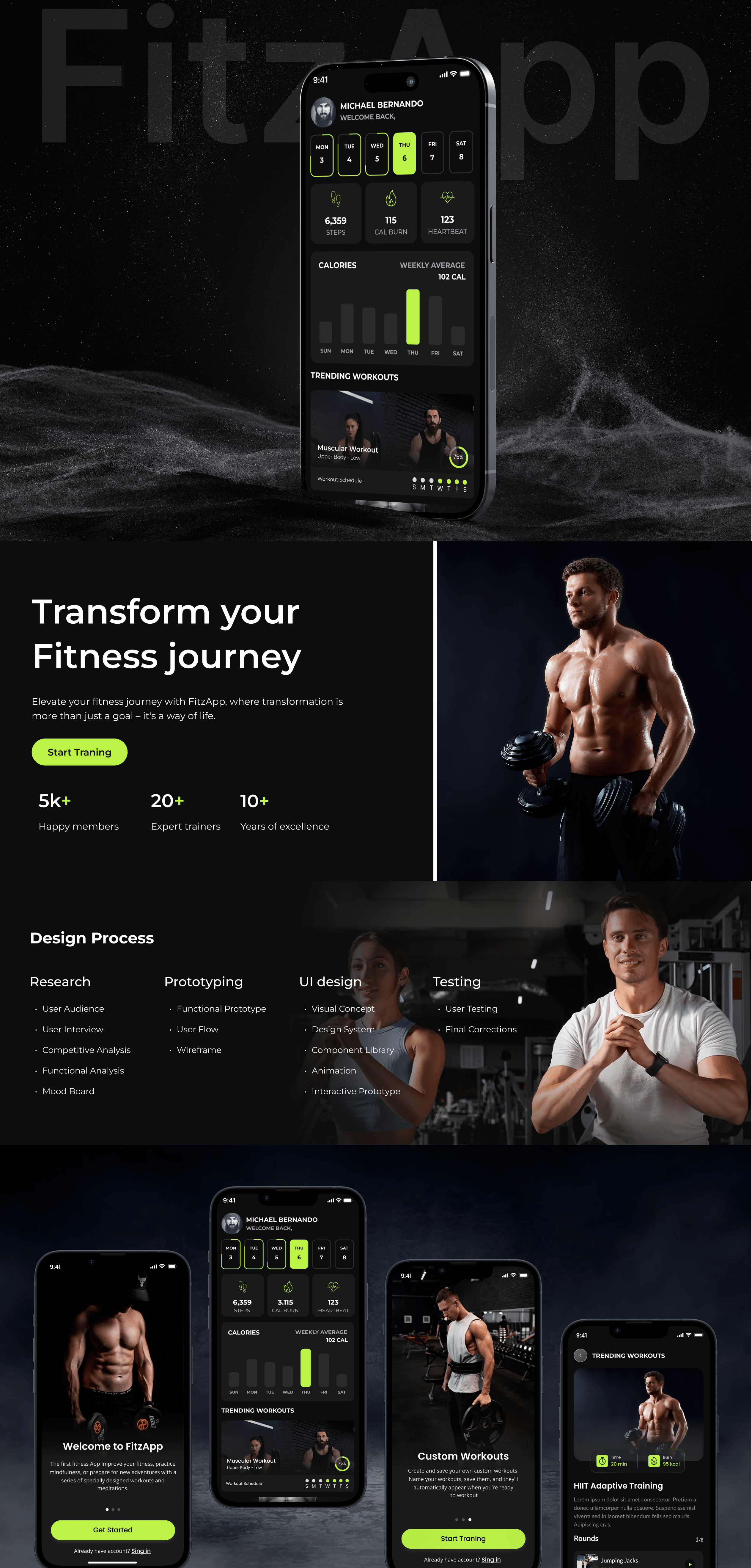 Fitness App | UI/UX Design fitness ios mobile app ui workout