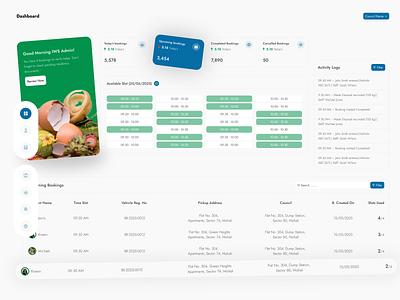 IWS – Integrated Waste Management Platform dashboarddesign greentech mobileapp sustainability uiux wastemanagement