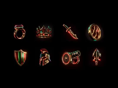 Royal Icons 3d adobe aftereffects animation branding design flat graphic design icon illustration minimal motion graphics ui