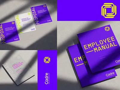 Cadre Docs abstract advisors brand branding communication cpa geometry grid identity in house instruction letterhead logo manual memo playbook print standard stationery symbol