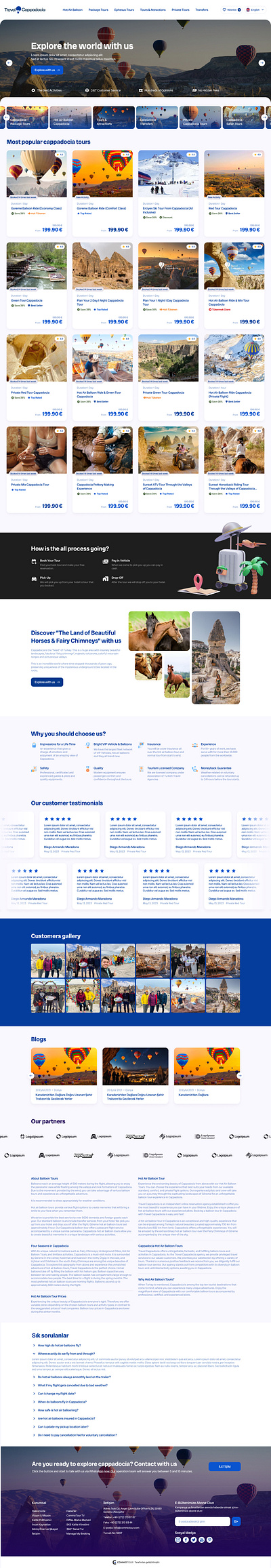 Travel Cappadocia Travel Agency Web Design cappadocia design travel agency ui ui design ux web design