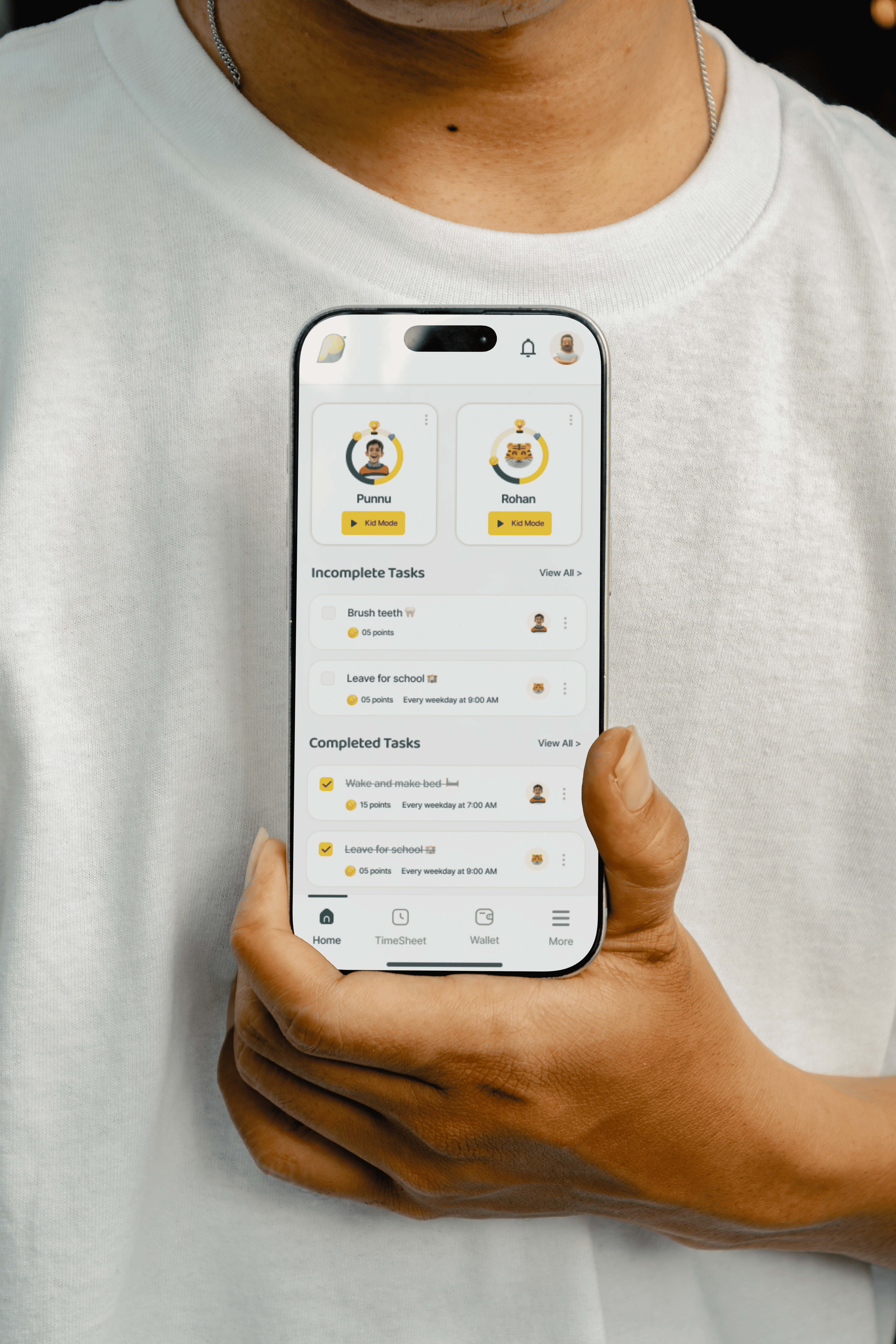 Kids Task App Dashboard for ParentVerse app design app ui branding kids app kids task app material design mobile app parent app task app