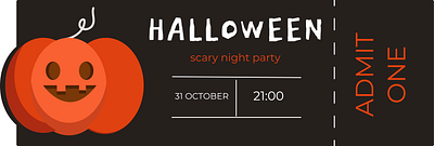 ticket 2023 31ofoctober graphic design halloween illustration nightparty october scary spooky ticket vector