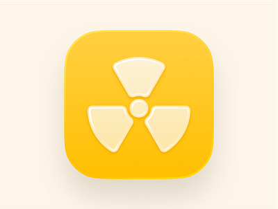 Nuclear- iOS App Icon app glyph graphic design icon ios ios26 liquid glass nuclear ui