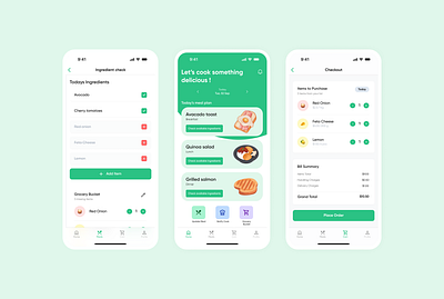 Cooking app with AI assistance ai cooking app figma mobile ui stich ai ui ux