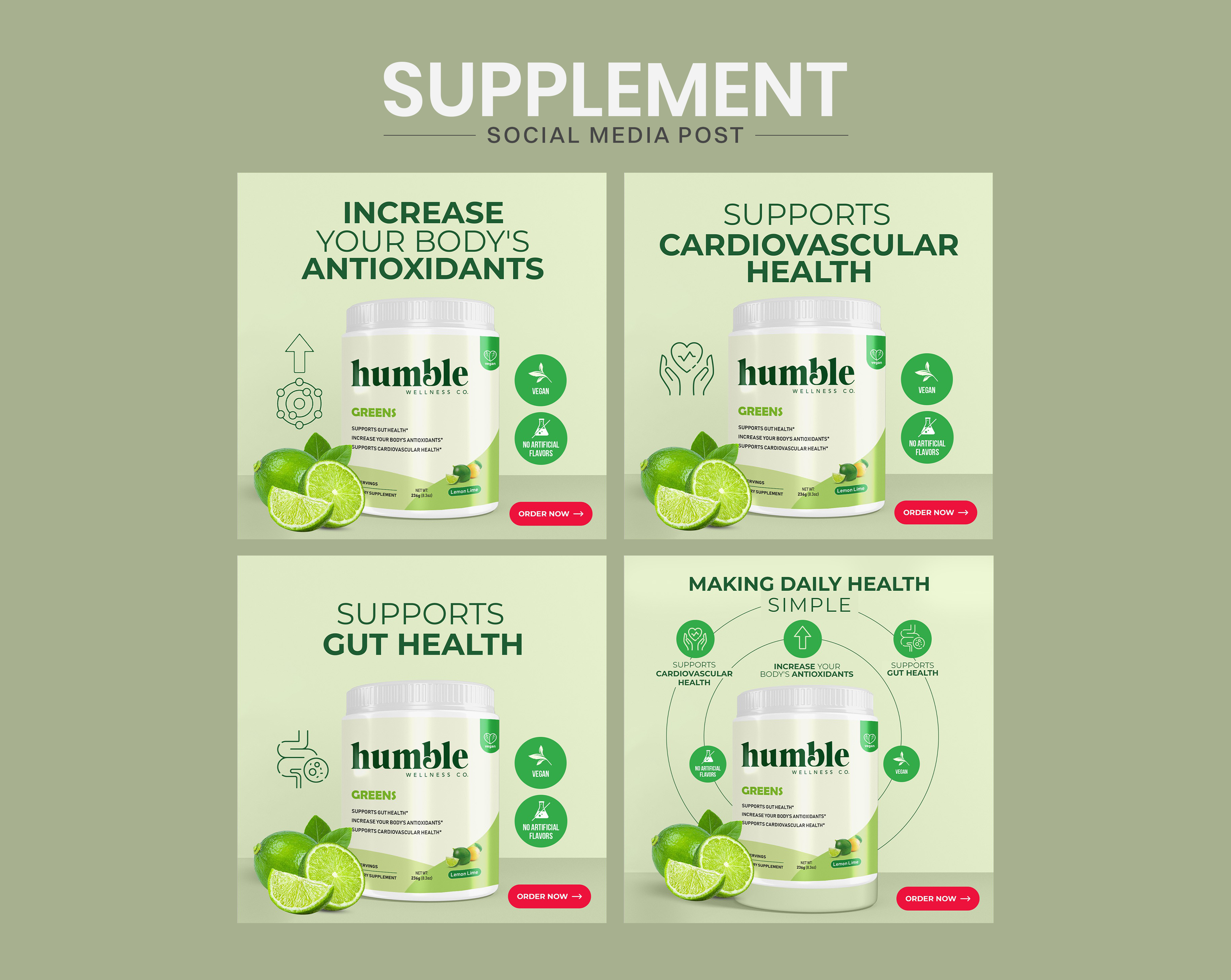 Supplement Social Media Post Design branding creativedesign digitalmarketing ecommerceads fmcg graphicdesign healthwellness marketingdesign productads productbranding socialmediadesign supplementdesign wellnessdesign