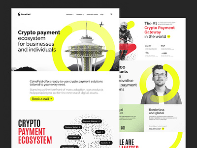 CoinsPaid. Corporate website graphic design ui ux web design