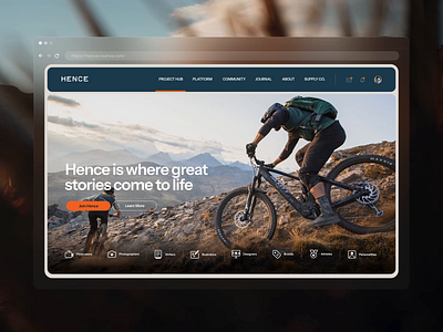 Hence — Homepage b2b b2c community creative hence homepage landing page ui ux website