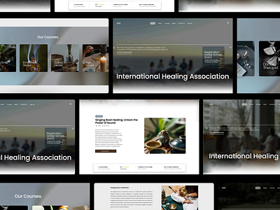 Chinese Meditation & Healing Course Web UI calming chinese courses healing meditate meditation ui uiux