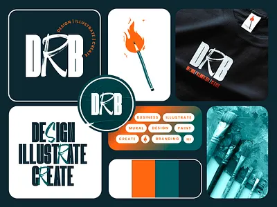 DRB - Personal Branding branding design designer freelance graphic design illustration logo personal typography vector
