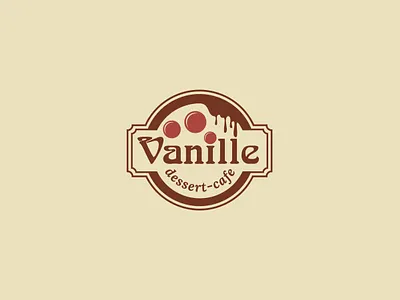 Logo redesign for Vanille dessert-cafe branding cafe logo corporate branding design dessert logo food logo graphic design illustration logo rebranding