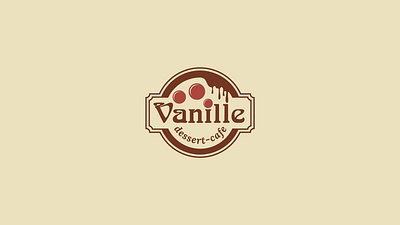 Logo redesign for Vanille dessert-cafe branding cafe logo corporate branding design dessert logo food logo graphic design illustration logo rebranding