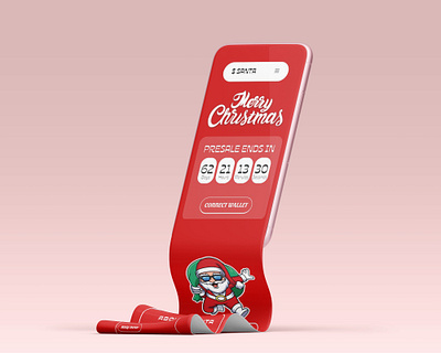 $SANTA, MEMECOINLANDING PAGE, WEBIII WORDPRESS THEME crypto design elementor graphic design illustration memecoin templatemonster theme themeforest token ui web3 website wordpress