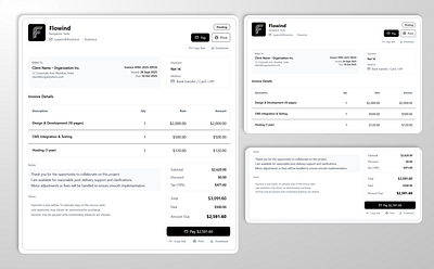 Invoice UI Design black and white ui clean ui dailyui design figma invoice invoice design invoice ui invoices light ui modern ui ui challenge ui design ui ux web design