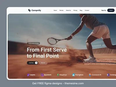 Hero section figma hero section landing page theme website