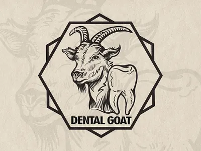 Dental Goat - Hand Drawn Logo Design , Logo Illustration animal hand draw animal illustration brand brand design branding character creative illustration dental care dental goat dental logo design goat illustration hand draw hand drawn logo illustration logo logo design logo illustration