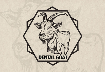 Dental Goat - Hand Drawn Logo Design , Logo Illustration animal hand draw animal illustration brand brand design branding character creative illustration dental care dental goat dental logo design goat illustration hand draw hand drawn logo illustration logo logo design logo illustration
