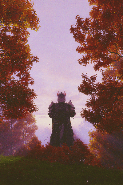 The Crimson Oath 3d blender digital art dribbleshot knight trending