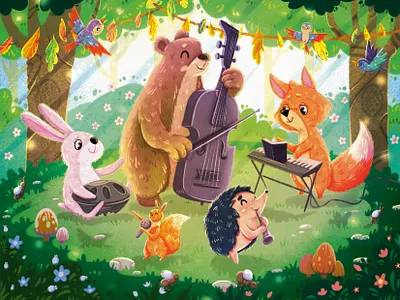 Illustration for children's puzzle game book art character design children illustration illustration kid art procreate puzzle raster illustration