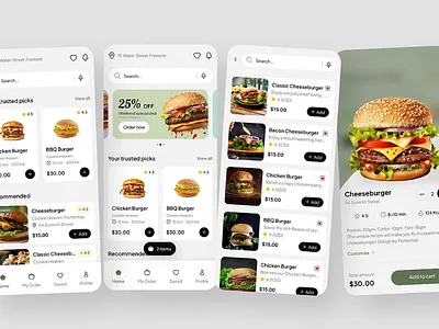 Food app animation app food prototyping ui ux