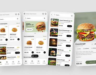 Food app animation app food prototyping ui ux