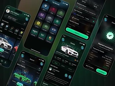 Car Rental Mobile App β UI/UX Design appdesign appui automotivedesign bookingapp carapp carrental cleanui darkmode darku interfacedesign mobileapp productdesign rentalapp transportapp travelapp ui uidesign uiinspiration ux uxdesign