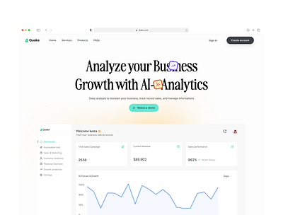 Quake SaaS website branding design graphic design hero section illustration product design saas ui ux