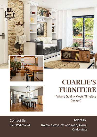 FURNITURE ADVERTISEMENT FLYER branding flyer graphic design