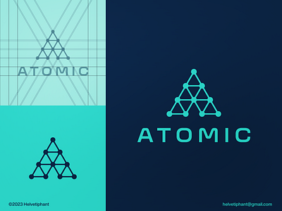 Atomic - A letter mark concept abstract logo atomic logo bold logo concepts brand design branding creative logo designs geometric logo icon letter a logo letter mark logo line logo logo logo design logotype mesh logo minimalist logo modern logo pattern logo triangles logo typography