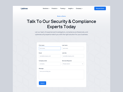 Compliance Contact page form book a demo compliance compliance expert contact contact form contact page contact us crypto demo experts saas security webdesign website