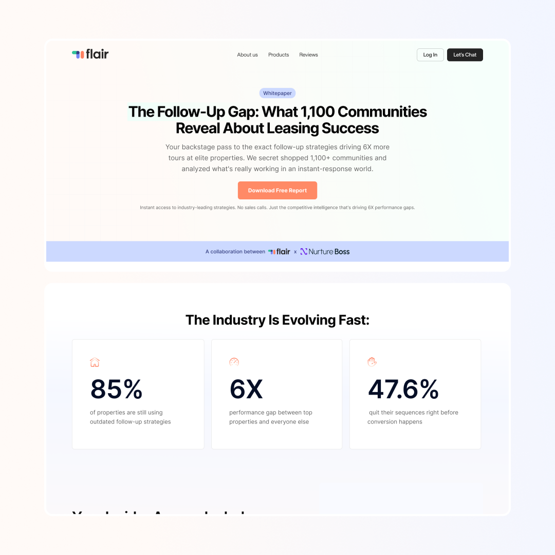 Proptech Landing Page Design landing page property management saas proptech real estate saas landing page whitepaper landing page