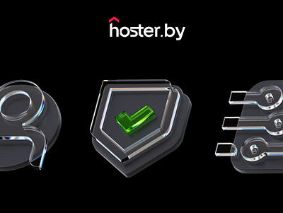 Hoster. 3d icons 3d design graphic design icons